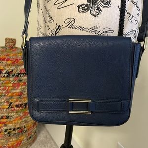 Merona Navy Shoulder Crossbody Bag/Purse with Adjustable Strap EUC